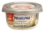 Philadelphia  chive & onion cream cheese spread Center Front Picture