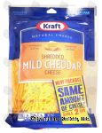 Kraft Natural Cheese shredded mild cheddar cheese Center Front Picture