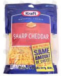 Kraft Natural Cheese shredded sharp cheddar cheese Center Front Picture