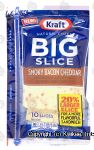 Kraft Big Slice smoky bacon cheddar sliced cheese, 10-count Center Front Picture