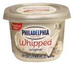 Philadelphia Whipped original, whipped cream cheese spread Center Front Picture