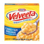 Kraft Dinners Velveeta Shells & Cheese Original Family Size Center Front Picture