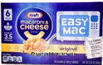 Kraft Dinners Easy Mac Macaroni & Cheese Original Microwavable Snack Packets 6 Ct Center Front Picture