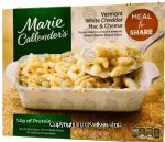 Marie Callender's Meal to Share vermont white cheddar mac & cheese, tender pasta in vermont white cheddar cheese sauce, frozen box Center Front Picture