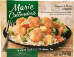 Marie Callender's  sweet & sour chicken with vegetables over rice Center Front Picture