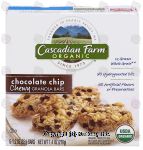 Cascadian Farm Organic chocolate chip chewy granola bars, 6 bars Center Front Picture