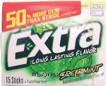 Extra  spearmint sugar free gum Center Front Picture