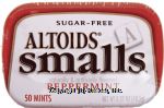 Altoids Smalls mints, peppermint, sugar-free Center Front Picture