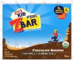 Clif Kid Z Bar organic chocolate brownie, baked whole grain energy snack, 6 bars Center Front Picture