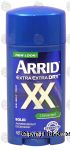 Arrid Extra Extra Dry unscented, solid, antiperspirant deodorant Center Front Picture