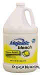 Majestic  bleach, lemon scent, formulated for high efficiency & standard machines Center Front Picture