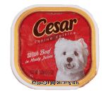 Cesar  dog food with beef in meaty juices Center Front Picture