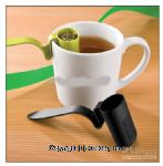 Lifestyles of Health and Sustainability (L.H.S.)  silicon tea strainer, long handle Center Front Picture