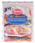 Tyson All Natural boneless skinless chicken breasts with rib meat Center Front Picture