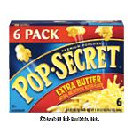 Pop-secret  extra butter microwave popcorn, 6 3.2-oz. bags Center Front Picture