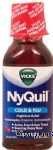 Vicks NyQuil cold & flu nighttime relief, acetaminophen, doxylamine, dextromethophan, cherry flavor liquid Center Front Picture