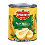 Del Monte  heavy syrup bartlett pear halves Center Front Picture