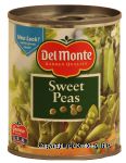 Del Monte  sweet peas Center Front Picture