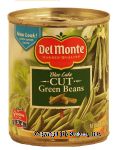 Del Monte Fresh Cut blue lake cut green beans Center Front Picture