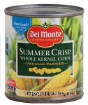 Del Monte Corn Summer Crisp Whole Kernel Golden Sweet Center Front Picture