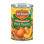 Del Monte Peaches Sliced Yellow Cling Harvest Spice In Light Syrup Center Front Picture