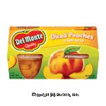 Del Monte Diced Peaches In Light Syrup 4 Pk Center Front Picture