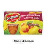 Del Monte Cherry Mixed Fruit In Light Syrup 4 Pk Center Front Picture