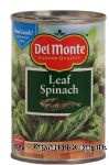 Del Monte  leaf spinach Center Front Picture