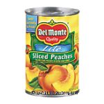 Del Monte Peaches Sliced Lite Yellow Cling In Extra Light Syrup Center Front Picture