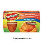 Del Monte Mandarin Orange No Sugar Added 4 Oz Center Front Picture