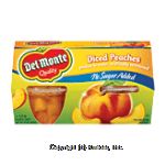 Del Monte Diced Peaches No Sugar Added 3.75 Oz Center Front Picture