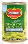 Del Monte Fresh Cut blue lake french style green beans, 50% less sodium Center Front Picture