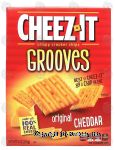 Sunshine Cheez-It grooves; original cheddar crispy cracker chips Center Front Picture