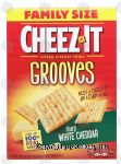 Cheez-it Grooves sharp white cheddar flavor crispy cracker chips Center Front Picture