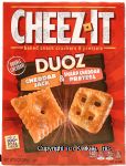 Cheez-it Duoz cheddar jack cheese crackers & sharp cheddar pretzel baked snack crackers & pretzels, box Center Front Picture