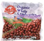 Sno Pac Organic whole cranberries, frozen bag Center Front Picture