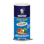 Morton  lite salt mixture, half the sodium of table salt Center Front Picture