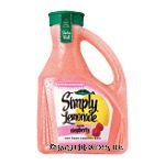 Simply Lemonade  all natural lemonade with raspberry Center Front Picture