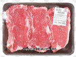 Value Center Market  beef new york strip steaks, bone-in, value pack, price per pound Center Front Picture