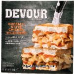 Devour  buffalo style chicken grilled cheese, frozen sandwhich Center Front Picture