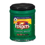 Folgers Classic Decaf medium ground coffee, decaffeinated, makes up to 90 6 fl oz cups Center Front Picture