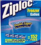 Ziploc  food storage bags, freezer, gallon, 4-pack Center Front Picture