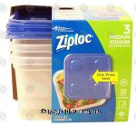 Ziploc  medium square containers & lids, 1.25-quart Center Front Picture