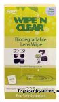 Flents Wipe 'N Clear lens wipes, biodegradable, pre-moistened, individually wrapped, not for contact lenses Center Front Picture