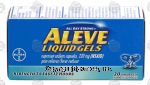 Aleve  pain reliever/fever reducer, naproxen sodium capsules, 220 mg, liquid gels Center Front Picture