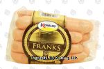 Kowalski  natural casing franks, 8-count, bunsize, fully cooked Center Front Picture