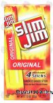 Slim Jim  original smoked snack stick, 4-sticks Center Front Picture