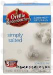 Orville Redenbacher's Gourmet Naturals simply salted, 50% less fat, 3 pop up bowl bags Center Front Picture