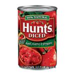 Hunt's  diced tomatoes with basil, garlic & oregano Center Front Picture