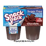 Snack Pack  sugar free chocolate pudding, 4 3.25-oz. Center Front Picture